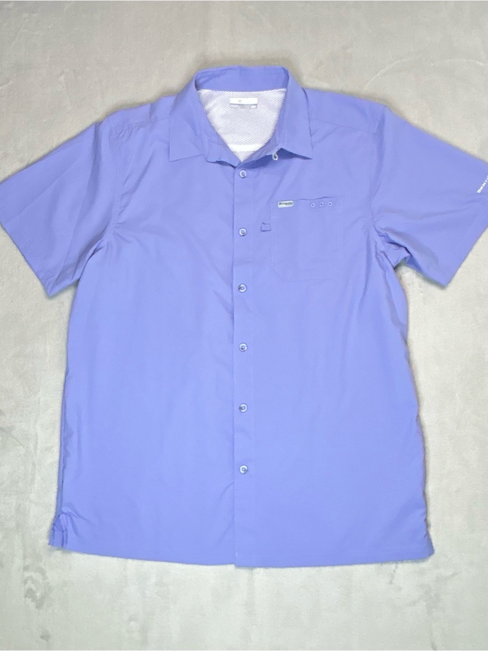 Columbia Short Sleeve Button-Down Shirt in Lavender